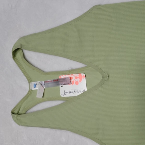 FP Movement Free Throw Crop Tank Top Brushed Pistachio Small Ribbed Racerback S - Picture 5 of 13